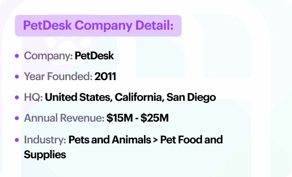 PetDesk Company-Detail