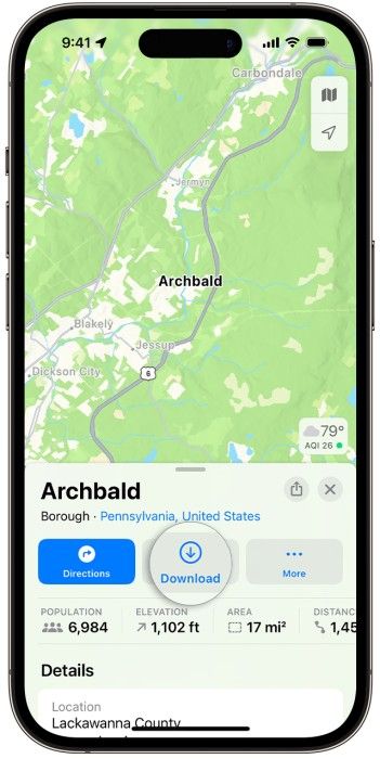 iOS17-offline- map